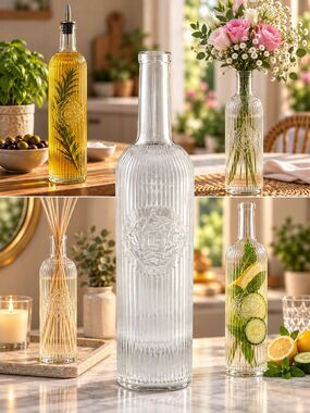 ltimate Provence UP Côtes de Provence Empty Glass Wine Bottle Ribbed Embossed
